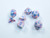 Mini-Polyhedral Dice Set: Festive Pop Art/blue