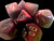 Mini-Polyhedral Dice Set: Gemini Purple-Red/gold
