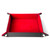 Velvet Folding Dice Tray with Leather Backing: Red