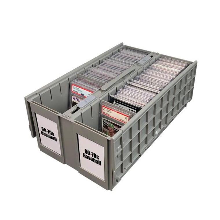 Graded 2-Row Card Bin: Grey