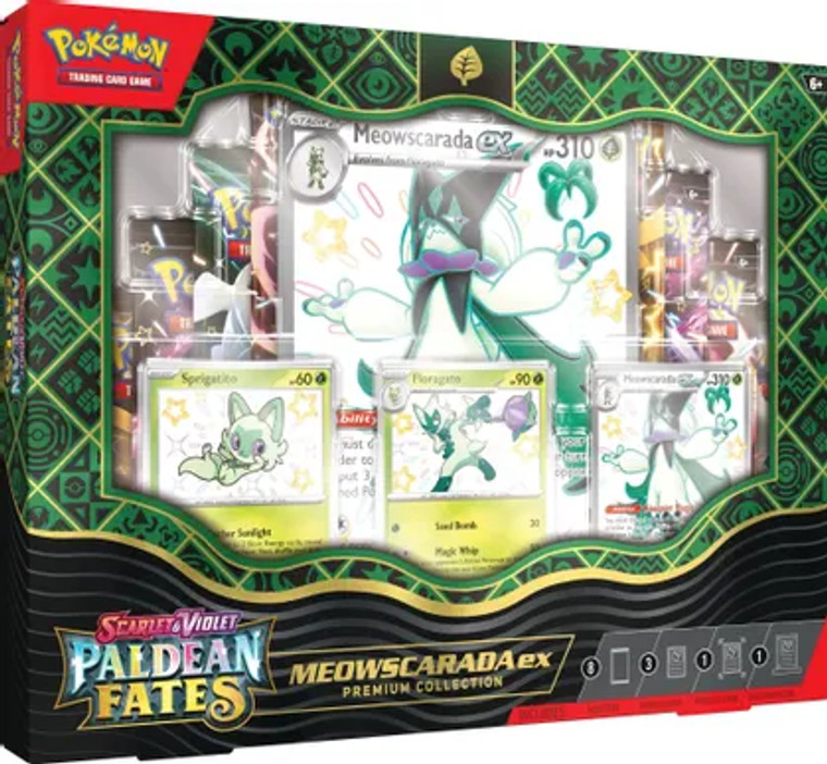 Paldean Fates: Meowscarada EX Premium Collection