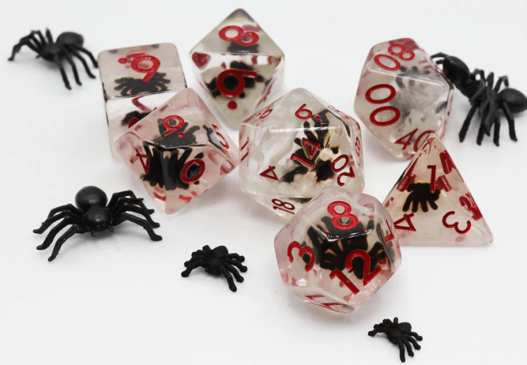 Black Widow Spider Dice Set