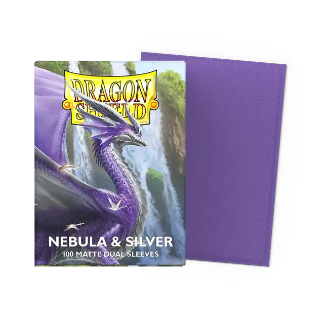 Matte Dual Standard Sleeves (100): Nebula & Silver