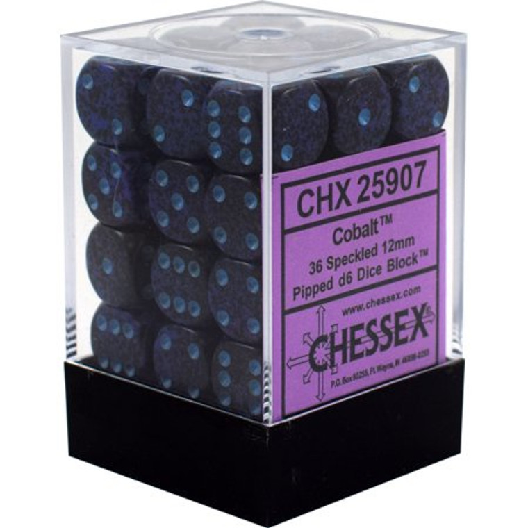 12mm d6 Dice Block (36): Speckled Cobalt