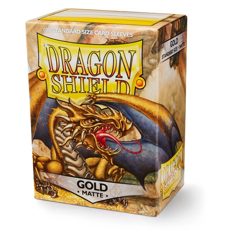 Dragon Shield Standard Sleeves (100): Matte Gold