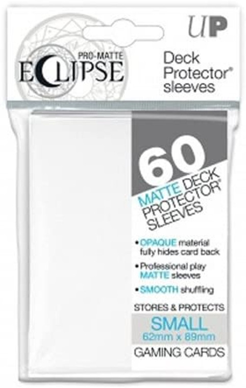 Eclipse Matte Small Deck Protector Sleeves (60ct): Arctic White