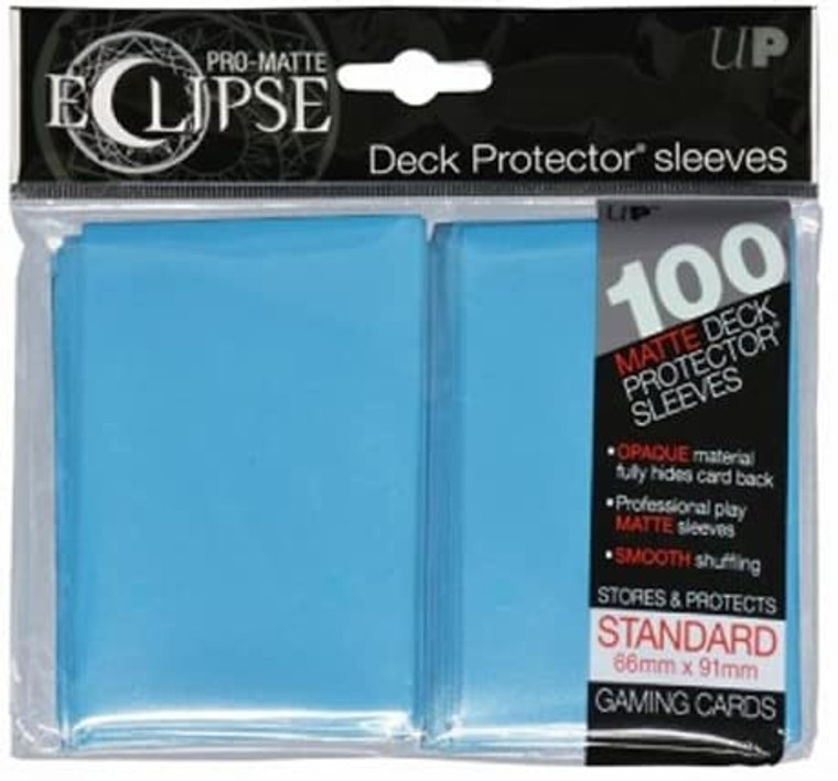 Eclipse Matte Standard Deck Protector Sleeves (100ct): Sky Blue