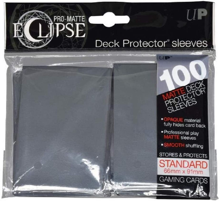 Eclipse Matte Standard Deck Protector Sleeves (100ct): Smoke Grey