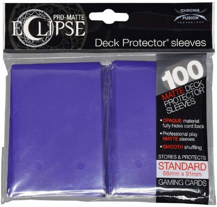 Eclipse Matte Standard Deck Protector Sleeves (100ct): Royal Purple