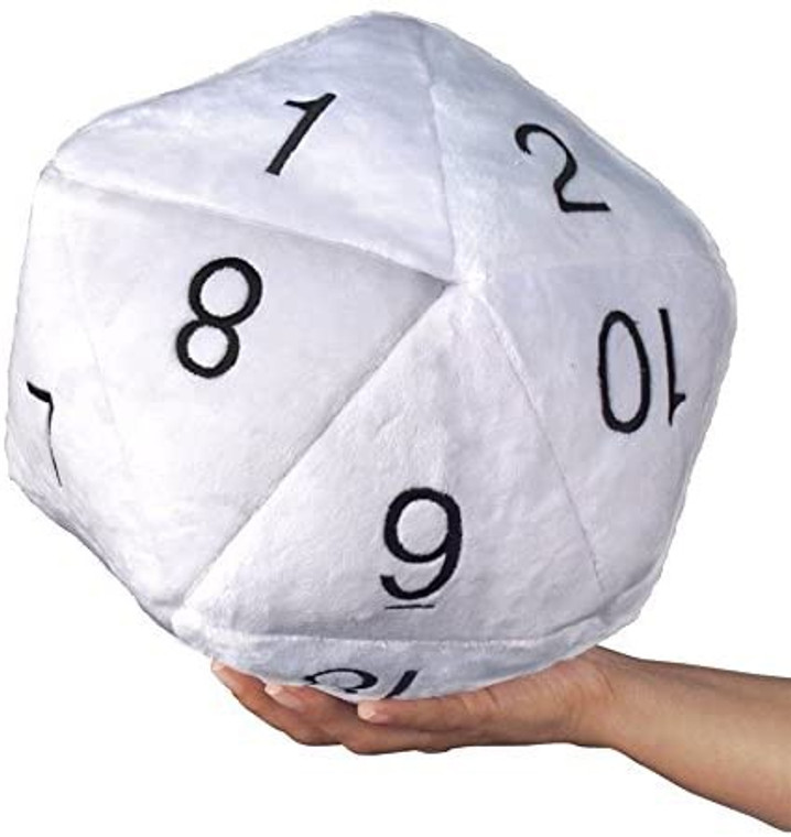 Jumbo D20 Novelty Dice Plush: White