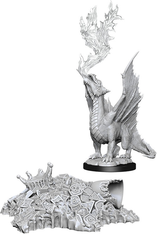 D&D Nolzur's Miniatures: Gold Dragon Wyrmling & Small Treasure Pile W11