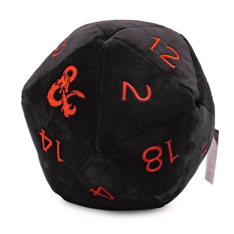 Jumbo D20 Novelty Dice Plush: Dungeons & Dragons - Black/Red