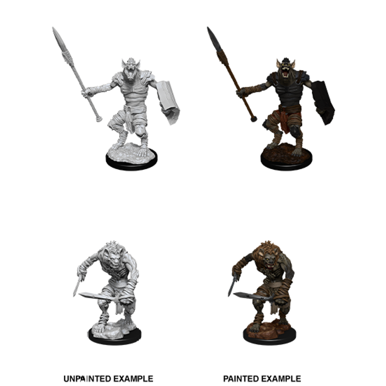 D&D Nolzur's Miniatures: Gnoll & Gnoll Flesh Gnawer W12