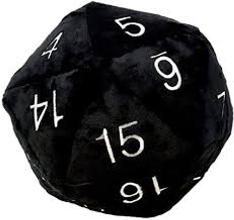 Jumbo D20 Novelty Dice Plush: Black