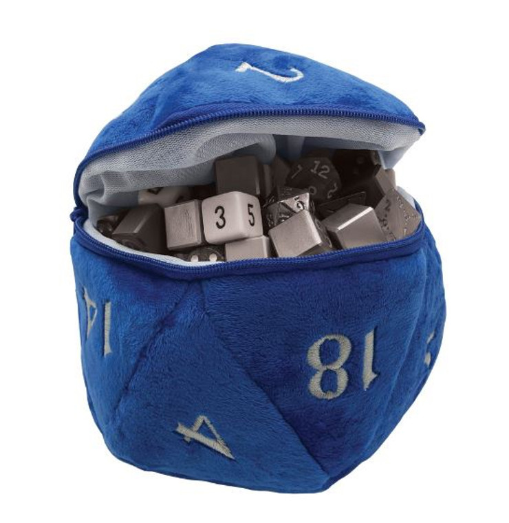 D20 Plush Dice Bag: Blue