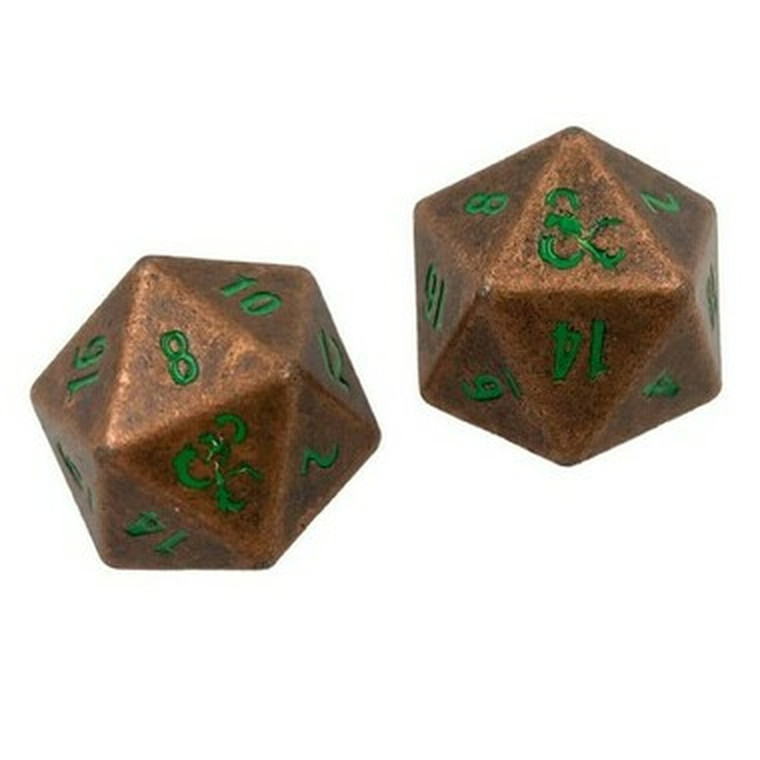 D&D Heavy Metal D20 Dice Set (2ct): Feywild Copper & Green