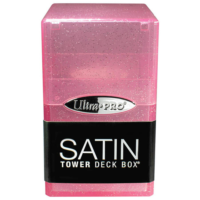 Satin Tower Glitter Deck Box: Pink