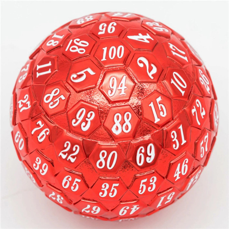 45mm Metal D100: Red with White Font