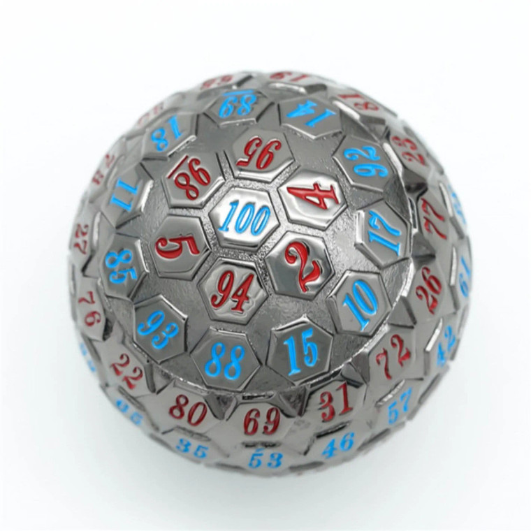 45mm Metal D100: Black Metal with Red & Blue