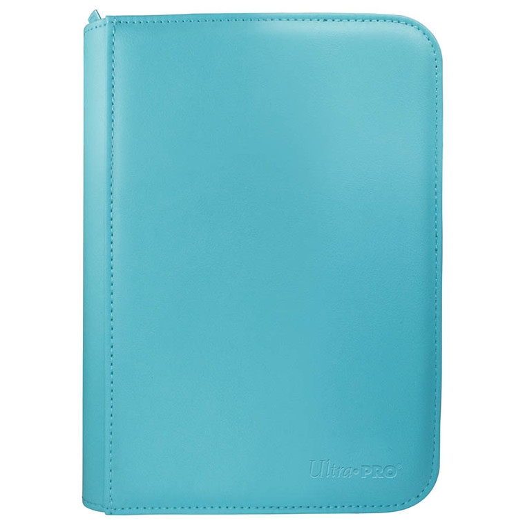 Vivid 4-Pocket Zippered Pro Binder: Light Blue