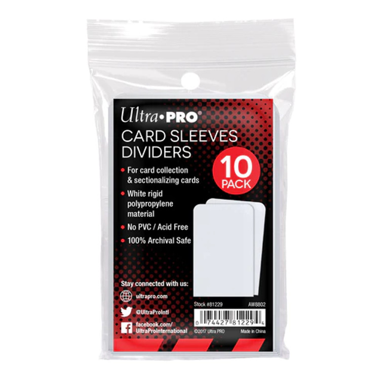 Ultra Pro Card Sleeves Dividers 10ct