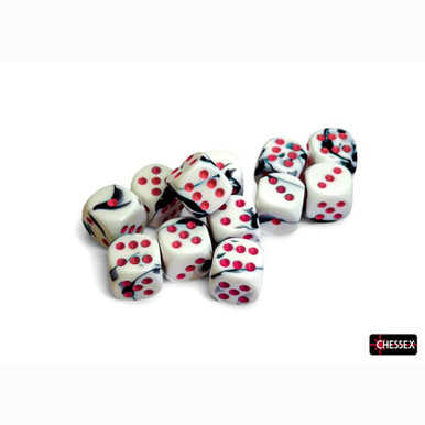 【美品】DICE SHOWDOWN Dice Menagerie 11: Gemini 16mm D6 Black-White with Pink Dice Block