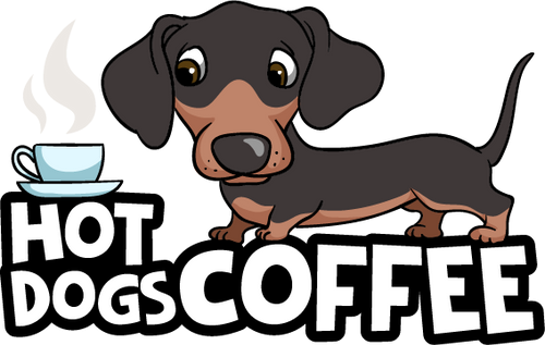 Hot Dogs Coffee Logo Sticker