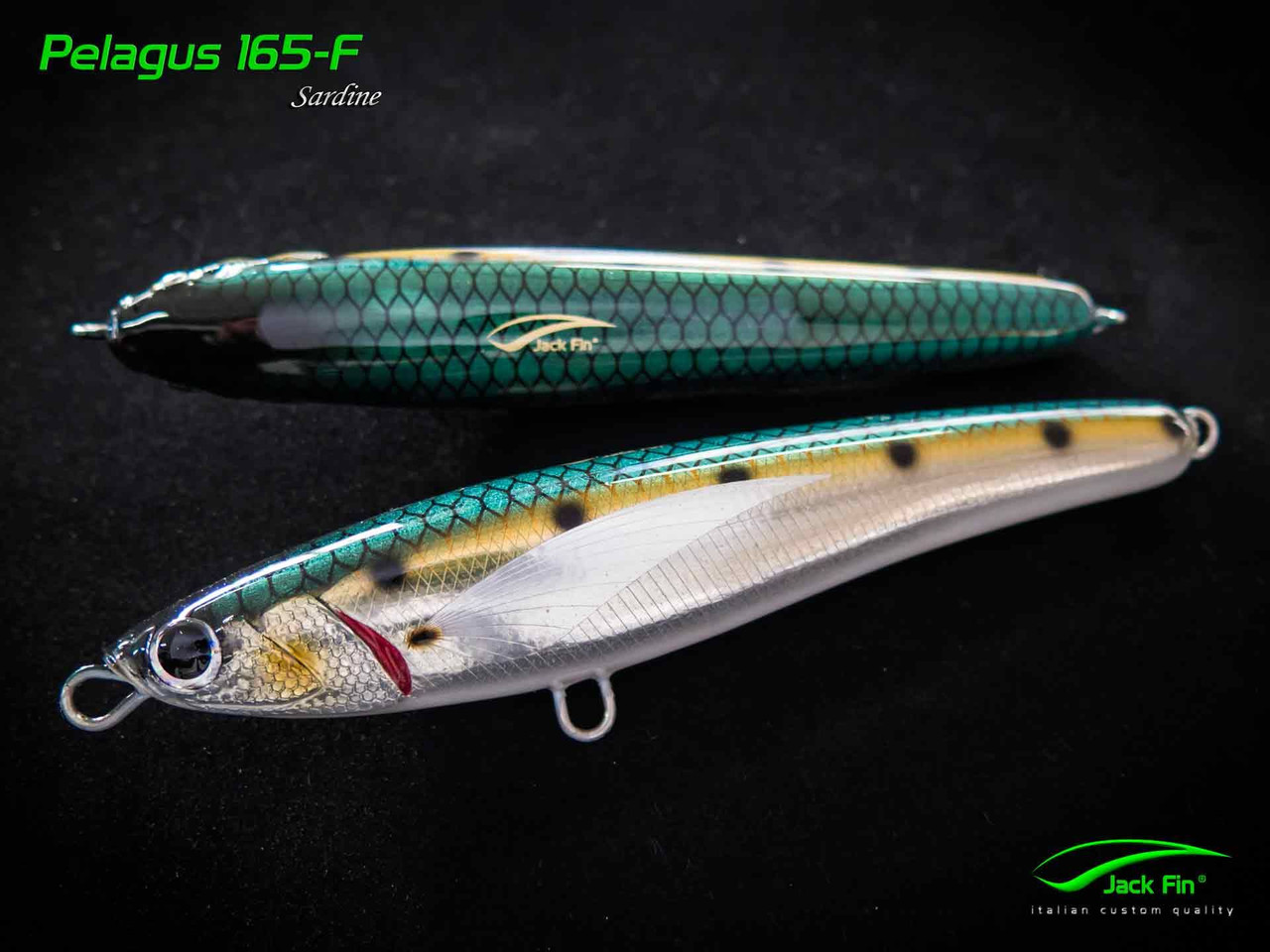 Leurres Coulants Jack Fin Spécial Thon - Modèle Pelagus 165-S Saury - Fait Main Italie