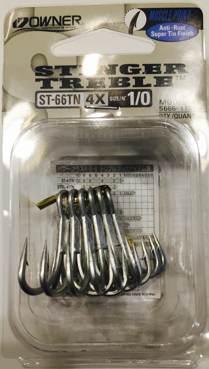 OWNER STINGER-66 TREBLE HOOKS