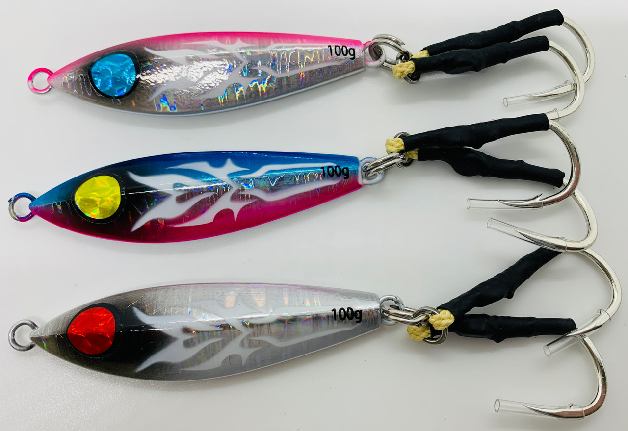 Lurego Slow Pitch Jig Saltwater Jigging Lure Bkk 5/0# Assist