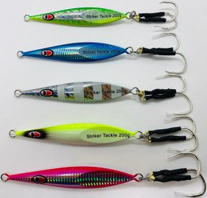 SLOW PITCH JIGS 200 GRAMS with 5X BKK Hooks!!!!   SLOW PITCH JIGS 200 GRAMS with 5X BKK Hooks!!!!