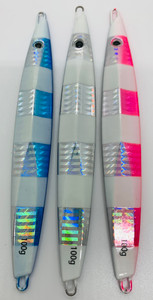 Glow Stripe 100 Gram Vertical Jigs Glow Stripe 100 Gram Vertical Jigs