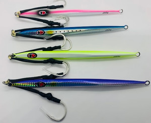 Vertical "Knife Jigs" 250 Gram with 5X BKK Hooks Vertical "Knife Jigs" 250 Gram with 5X BKK Hooks