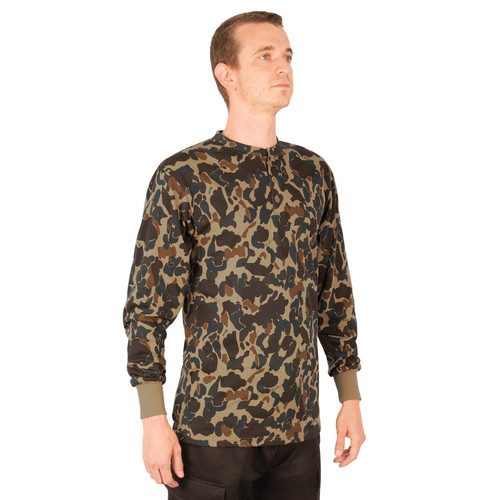 Rothco Long Sleeve Henley T-Shirt - Fred Bear Camo