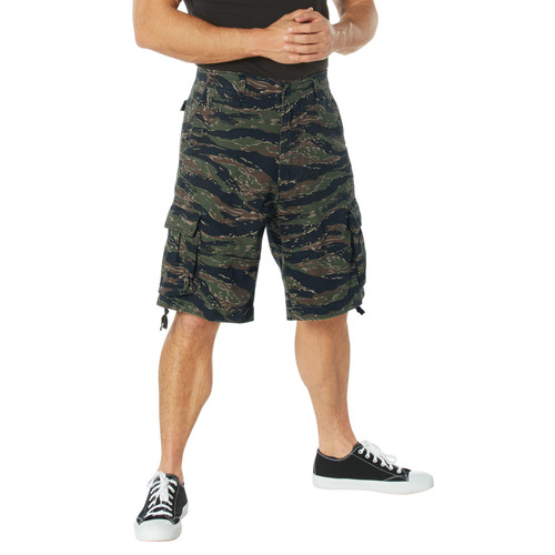 Rothco Vintage Utility Cargo Shorts - Tiger Stripe Camo