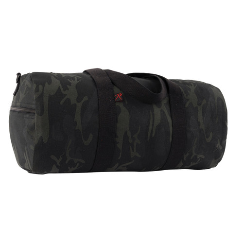 Rothco Midnight Camo Canvas Shoulder Duffle Bag - Midnight Black Camo