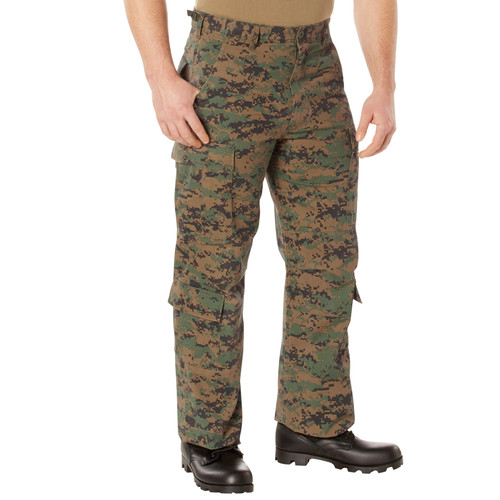 Rothco Vintage Paratrooper Cargo Fatigue Pants - Woodland Digital Camo