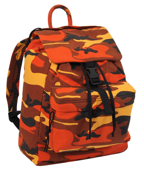 Rothco Canvas Daypack - Savage Orange Camo
