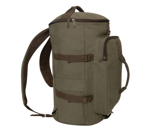 Rothco Convertible Canvas Duffle / Backpack - 19 Inches - Olive Drab