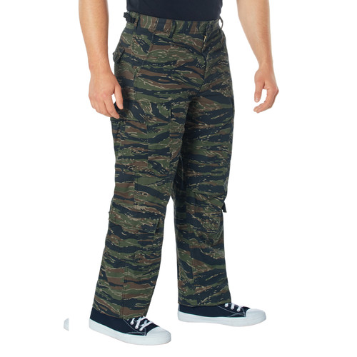 Rothco Vintage Paratrooper Cargo Fatigue Pants - Tiger Stripe Camo