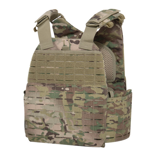 Rothco Laser Cut MOLLE Plate Carrier Vest - MultiCam