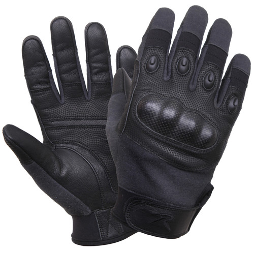Rothco Carbon Fiber Hard Knuckle Cut/Fire-Resistant Gloves - Black
