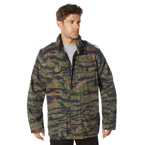Rothco Vintage Lightweight M-65 Field Jacket - Tiger Stripe Camo