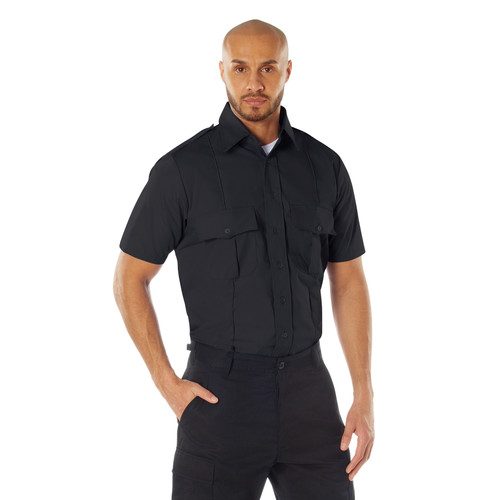 Rothco Short Sleeve Uniform Shirt - Midnight Navy Blue