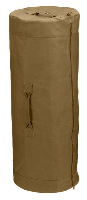 Rothco Canvas Duffle Bag with Side Zipper - Coyote Brown