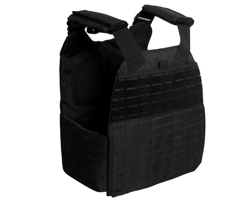 Rothco Laser Cut MOLLE Plate Carrier Vest - Black