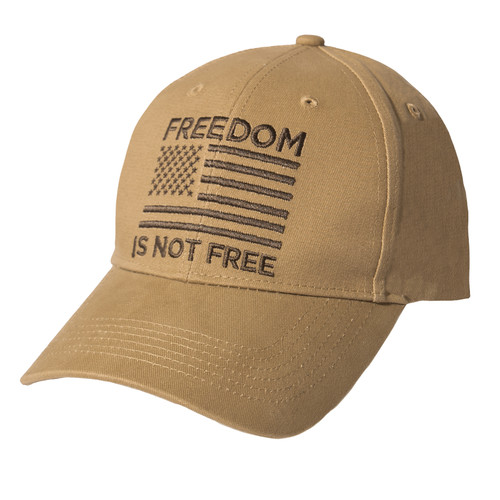 Rothco Freedom Is Not Free Low Profile Cap - Coyote Brown