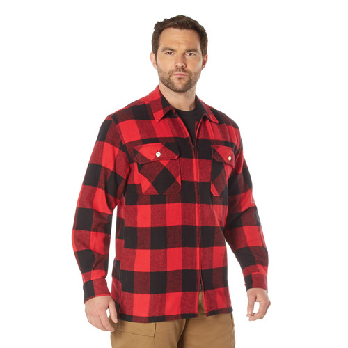 Rothco Concealed Carry Flannel Shirt - Red Plaid