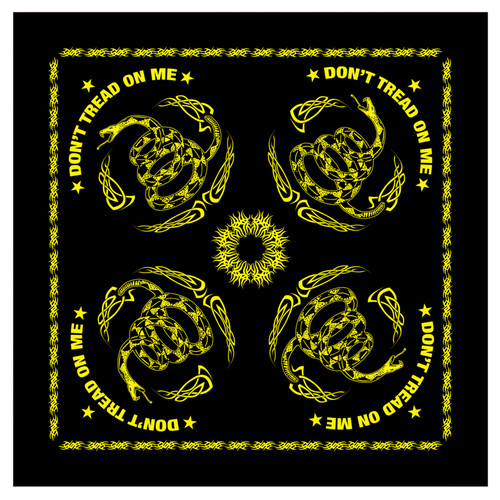 Rothco Gadsden Don't Tread On Me Bandana - Black / Yellow