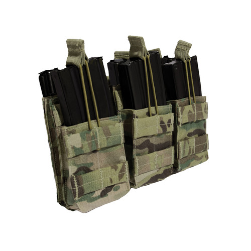 Rothco MOLLE Open Top Six Rifle Mag Pouch - MultiCam